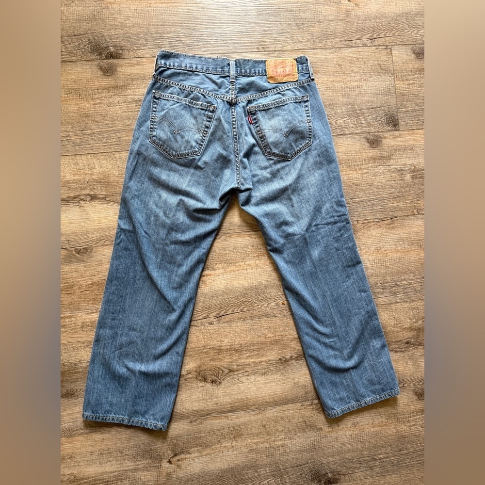 Levi's Light Blue Straight Jeans 31 x 26 - Picture 2 of 6